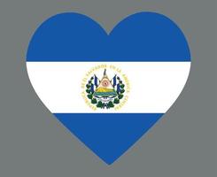 el Salvador flagga nationella nordamerika emblem hjärta ikon vektor illustration abstrakt designelement