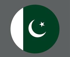 Pakistanische Flagge nationales Asien-Emblem Symbol Vektor Illustration abstraktes Gestaltungselement