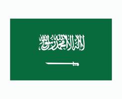 Saudi-Arabien Flagge nationales Asien Emblem Symbol Symbol Vektor Illustration abstraktes Gestaltungselement