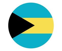 Bahamas-Flagge nationales Nordamerika-Emblem Symbol Vektor Illustration abstraktes Gestaltungselement