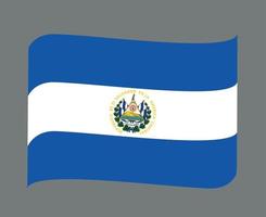 el salvador flag national nordamerika emblem band symbol vektor illustration abstraktes design element