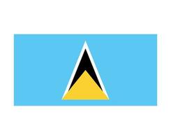 St. Lucia Flagge national Nordamerika Emblem Symbol Symbol Vektor Illustration abstraktes Gestaltungselement