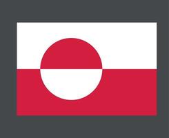 grönland flagge national nordamerika emblem symbol symbol vektor illustration abstraktes design element