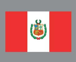 Peru-Flagge nationales amerikanisches lateinisches Emblem Symbol Symbol Vektor Illustration abstraktes Gestaltungselement