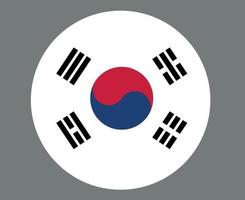 Südkorea Flagge nationales Asien Emblem Symbol Vektor Illustration abstraktes Gestaltungselement