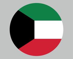 Kuwait-Flagge nationales Asien-Emblem Symbol Vektor Illustration abstraktes Gestaltungselement