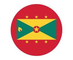 grenada flagga nationella nordamerika emblem ikon vektor illustration abstrakt designelement