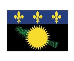 guadeloupe flagga nationella nordamerika emblem symbol ikon vektor illustration abstrakt designelement