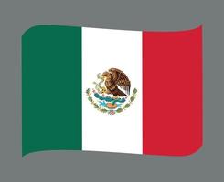 mexiko flagge national nordamerika emblem band symbol vektor illustration abstraktes design element