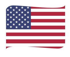 Förenta staterna flagga nationella nordamerika emblem band ikon vektor illustration abstrakt designelement