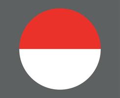 Indonesien Flagge nationales Asien Emblem Symbol Vektor Illustration abstraktes Gestaltungselement