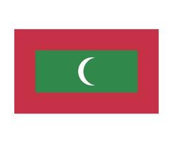maldiverna flagga nationella asien emblem symbol ikon vektor illustration abstrakt designelement