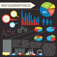 Eine Infografik mit Menschen und Fahrzeugen vektor