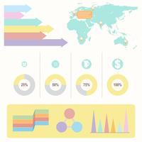 Ett informationsschema med färgglada grafer vektor
