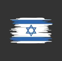 penseldrag för Israels flagga vektor