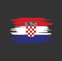 Pinselstriche der kroatischen Flagge vektor