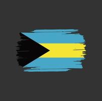 Bahamas flagga penseldrag. nationella flaggan vektor