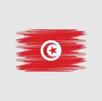 tunisiens flaggborste vektor