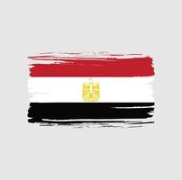 Egyptens flagga penseldrag. National flagga vektor