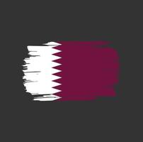 qatar flagga penseldrag. nationella flaggan vektor