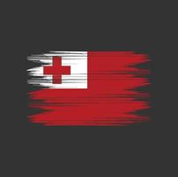 Tonga Flaggenpinsel vektor