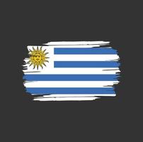 Pinselstriche der Uruguay-Flagge. nationale Landesflagge vektor