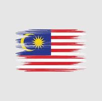 Bürste der malaysischen Flagge vektor