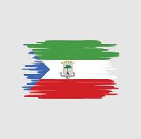 Pinselstriche der Äquatorialguinea-Flagge vektor