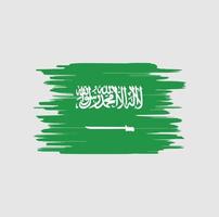 Pinselstriche der saudi-arabischen Flagge vektor