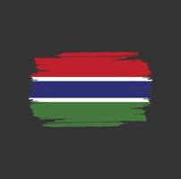 Gambias flagga penseldrag. nationella flaggan vektor
