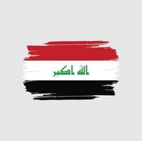 irak flagga penseldrag. nationella flaggan vektor