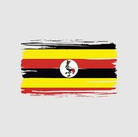 uganda flagga penseldrag. National flagga vektor