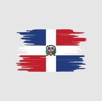 flagge pinselstriche der dominikanischen republik vektor