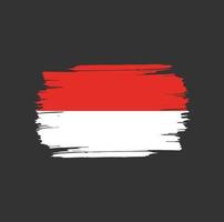 Indonesiens flagga penseldrag. nationella flaggan vektor