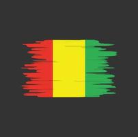 guinea flagga penseldrag vektor