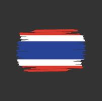 Pinselstriche der thailändischen Flagge. nationale Landesflagge vektor