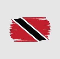 trinidad und tobago flagge pinselstriche. nationale Landesflagge vektor