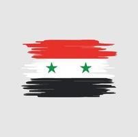 syriens flagga penseldrag vektor