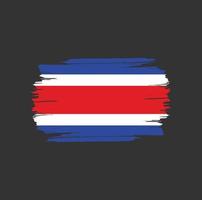 Pinselstriche der Costa Rica-Flagge. nationale Landesflagge vektor