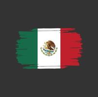 Pinselstriche der Mexiko-Flagge. nationale Landesflagge vektor