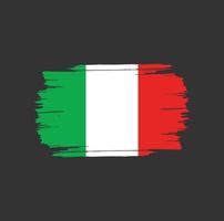 Italiens flagga penseldrag. nationella flaggan vektor