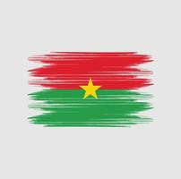Burkina Faso Flaggenbürste vektor