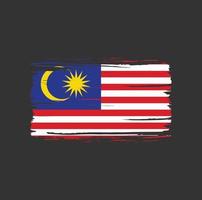 Pinselstrich der malaysischen Flagge. Nationalflagge vektor