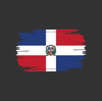 flagge pinselstriche der dominikanischen republik. nationale Landesflagge vektor