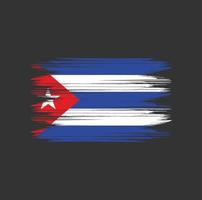 Kuba Flagge Pinsel vektor
