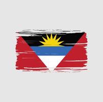 penseldrag för antigua och barbudas flagga. National flagga vektor