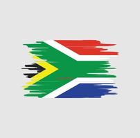sydafrika flagga penseldrag vektor