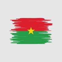 burkina faso flagga penseldrag vektor