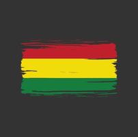 bolivia flagga penseldrag. National flagga vektor