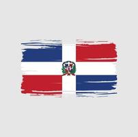 flagge pinselstrich der dominikanischen republik. Nationalflagge vektor